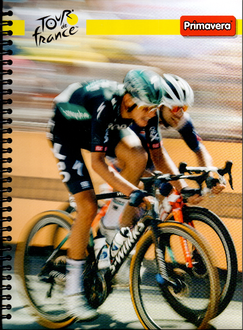 Cuaderno argollado grande 105 masculino cuadriculado pasta dura 100 Tour de france