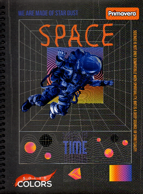 Cuaderno argollado grande 105 masculino cuadriculado pasta dura Space