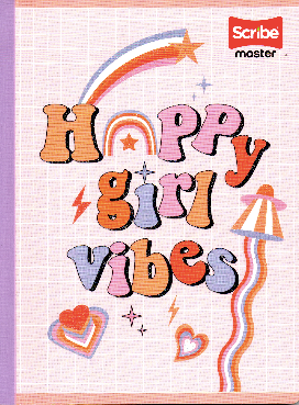 Cuaderno cosido ferrocarril niña x 50 Happy girl vibes