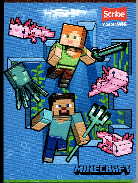 Cuaderno cosido rayado niño x 100 Mine craft