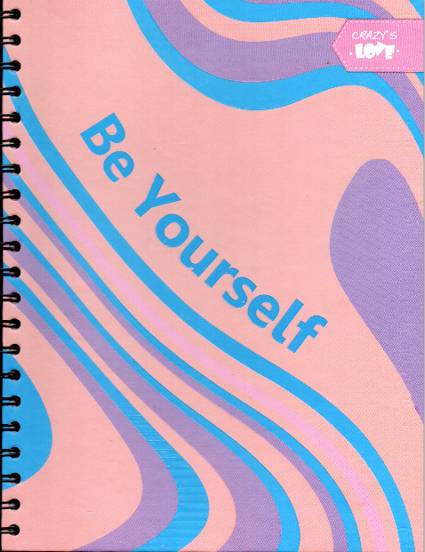 Cuaderno argollado grande 105 femenino cuadriculado pasta dura Be yourself