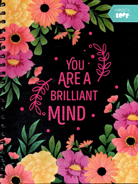 Cuaderno argollado grande 105 femenino cuadriculado pasta dura You are a billiant mind