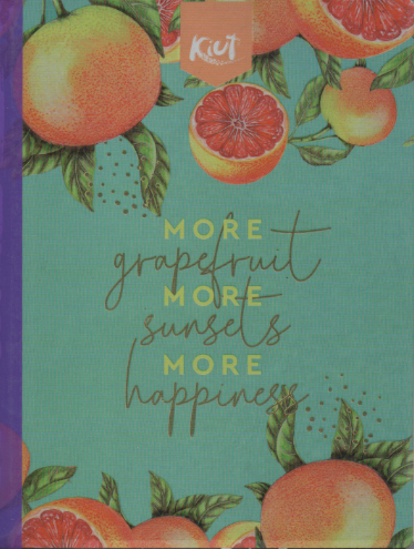 Cuaderno cosido cuadriculado niña x 100 hojas More grapefruit more sunsets more happiness