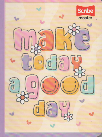 Cuaderno cosido cuadriculado niña x 100 hojas make today a good day