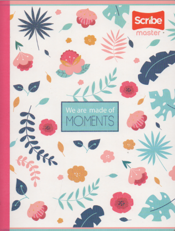 Cuaderno cosido rayado niña x 100 hojas We are made of moment