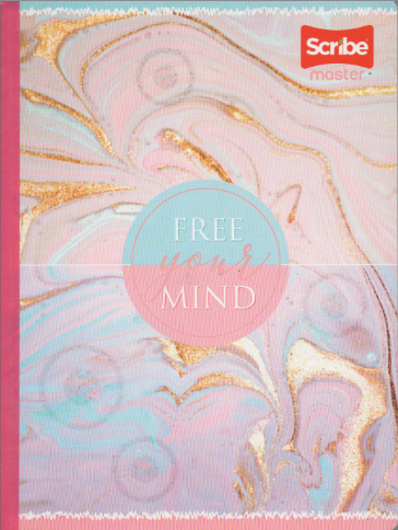 Cuaderno cosido rayado niña x 100 hojas Free your mind