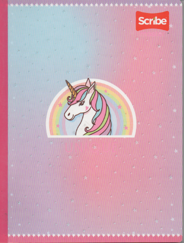 Cuaderno cosido rayado niña x 100 hojas Unicorn