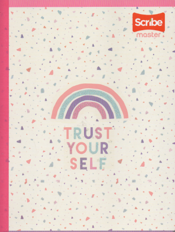 Cuaderno cosido rayado niña x 100 hojas Trust your self