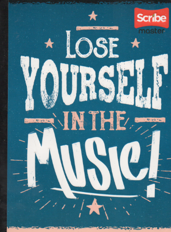 Cuaderno cosido rayado niño x 100 Lose your self in the music