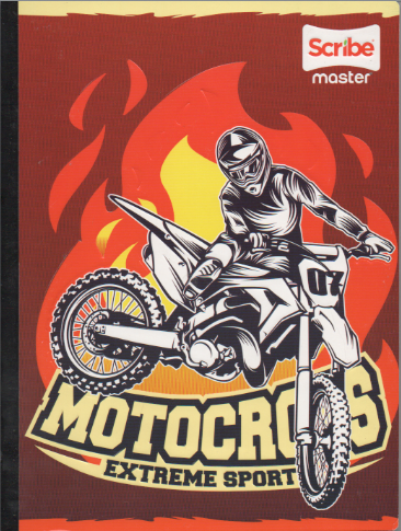 Cuaderno cosido rayado niño x 100 Motocross