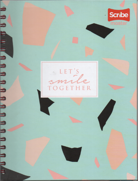Cuaderno argollado grande 105 femenino cuadriculado pasta dura Lets Smile together