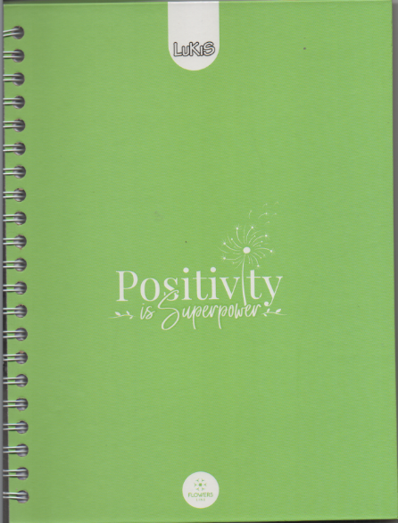 Cuaderno argollado grande 105 femenino cuadriculado pasta dura Positivity