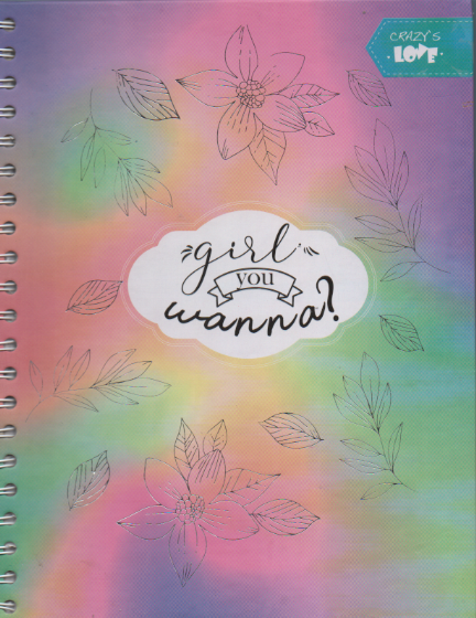 Cuaderno argollado grande 105 femenino cuadriculado pasta dura Girl you wanna?