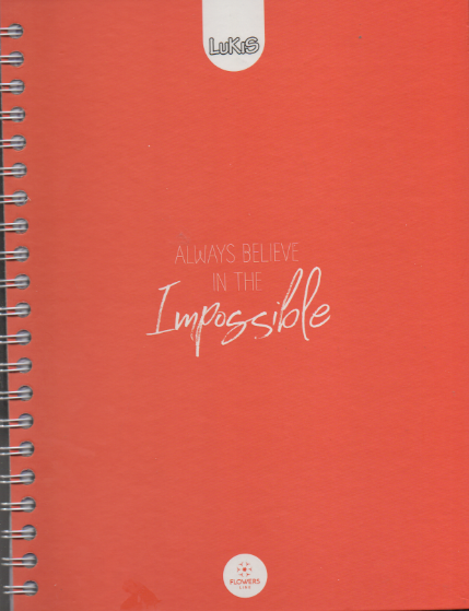 Cuaderno argollado grande 105 femenino cuadriculado pasta dura Always believe in the impossible