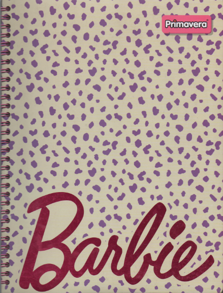 Cuaderno argollado grande 105 femenino cuadriculado pasta dura Barbie