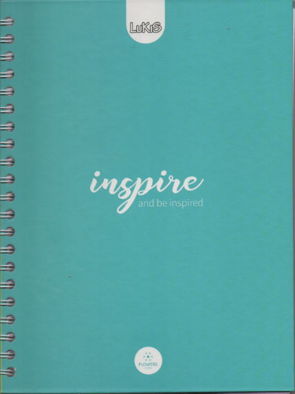 Cuaderno argollado grande 105 femenino cuadriculado pasta dura Inspire and be inspired