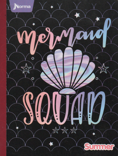 Cuaderno cosido cuadriculado niña x 50 Mermaid Squad