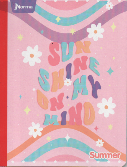 Cuaderno cosido cuadriculado niña x 50 Sunshine on my mind