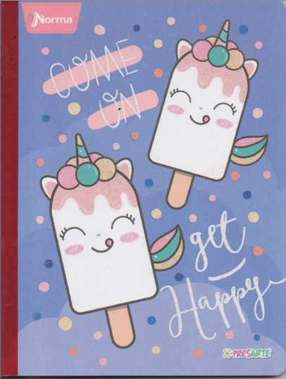 Cuaderno cosido ferrocarril niña x 50 Come on get happy