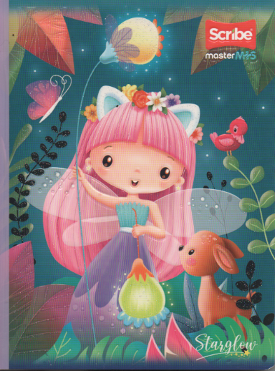 Cuaderno cosido rayado niña x 100 hojas Starglow