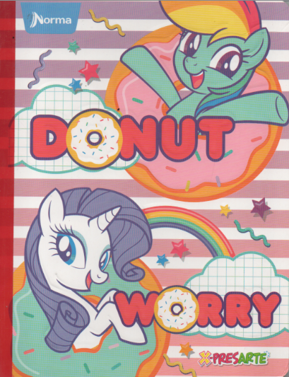 Cuaderno cosido rayado niña x 100 hojas Donut