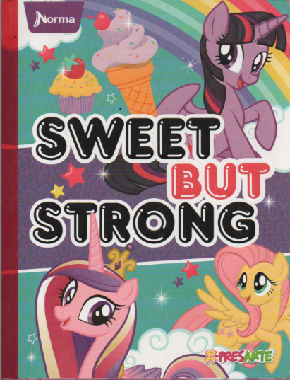 Cuaderno cosido rayado niña x 100 hojas Sweet but strong