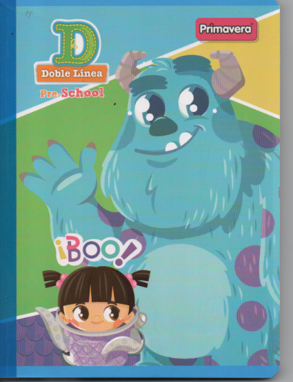 Cuaderno cuadritos tipo D 100 hojas Monsters inc