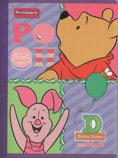 Cuaderno cuadritos tipo D 100 hojas Pooh