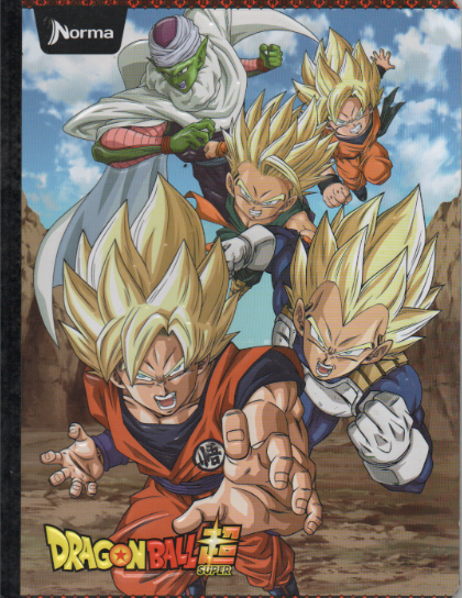 Cuaderno niño rayado 50 hojas Dragon ball