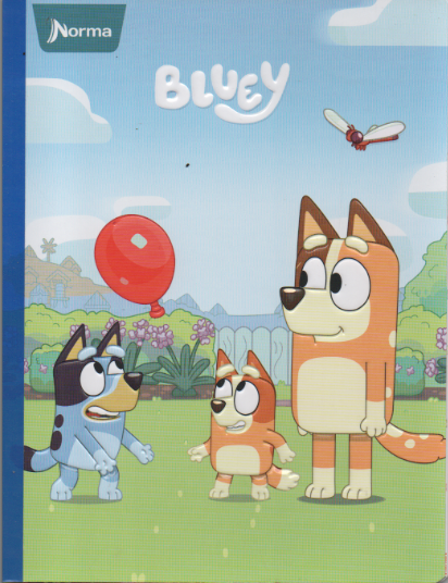 Cuaderno niño ferrocarril 50 hojas bluey