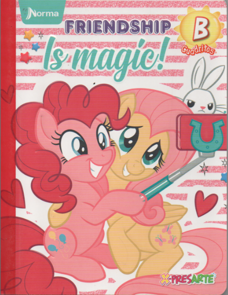 Cuaderno niña cuadritos tipo B 100 hojas Friendship is magic