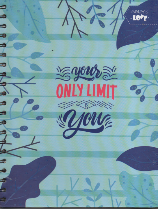 Cuaderno argollado grande 105 femenino cuadriculado pasta dura Your only limit is you