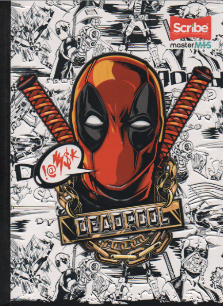 Cuaderno cosido rayado niño x 100 Deadpool