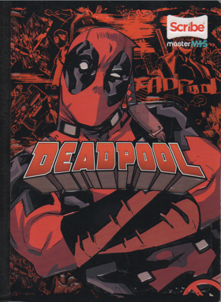 Cuaderno cosido rayado niño x 100 Deadpool