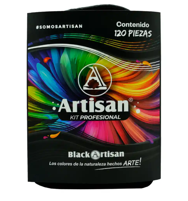 Kit Profesional Black Artisan X 120 Colores Estuche Tela