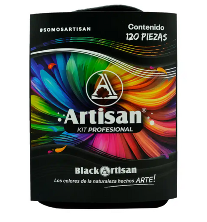 Kit Profesional Black Artisan X 120 Colores Estuche Tela