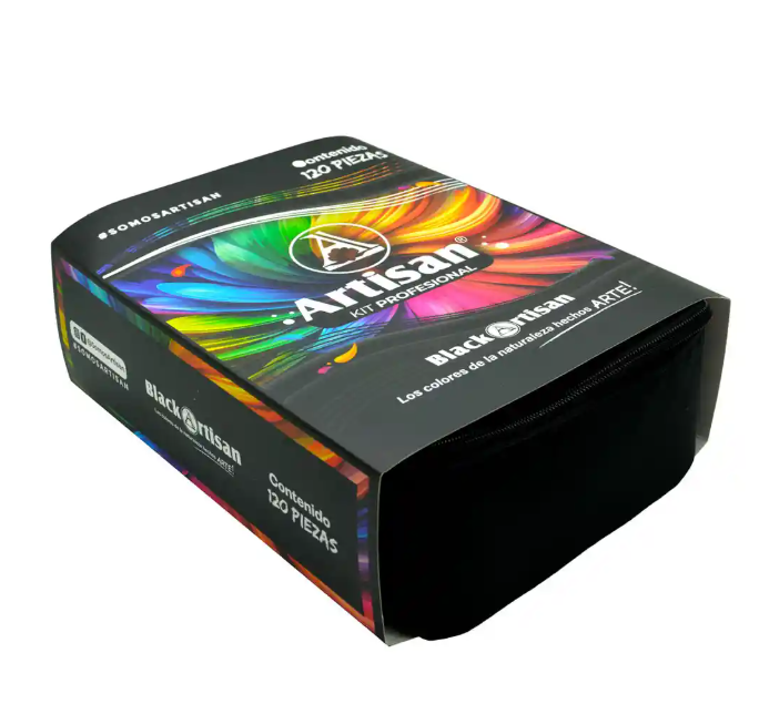 Kit Profesional Black Artisan X 120 Colores Estuche Tela