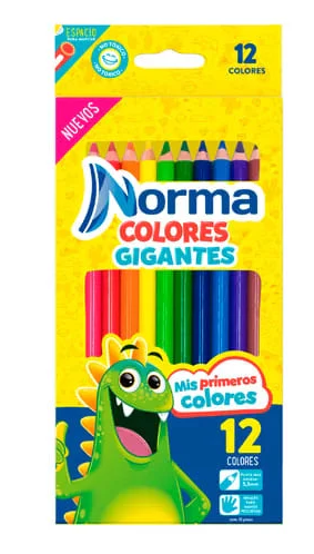 COLOR NORMA JUMBO X 12 PUNTA SENCILLA