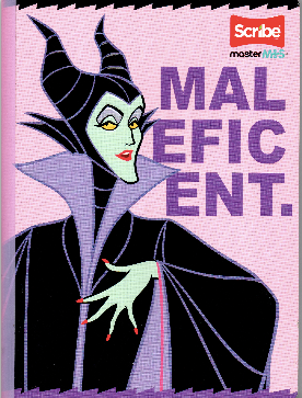 Cuaderno cosido ferrocarril niña x 100 hojas Maleficent